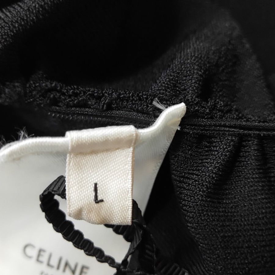 Celine 純色褶皺修身連衣裙L碼-5