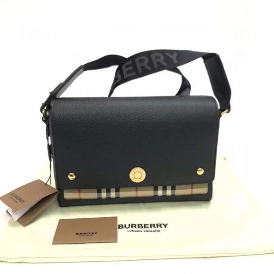 🎊佳節特賣🎁Burberry 80211101 Note 翻蓋單肩包 黑色-16