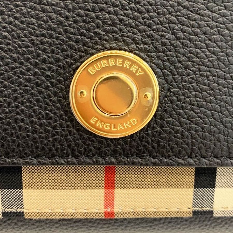 🎊佳節特賣🎁Burberry 80211101 Note 翻蓋單肩包 黑色-6