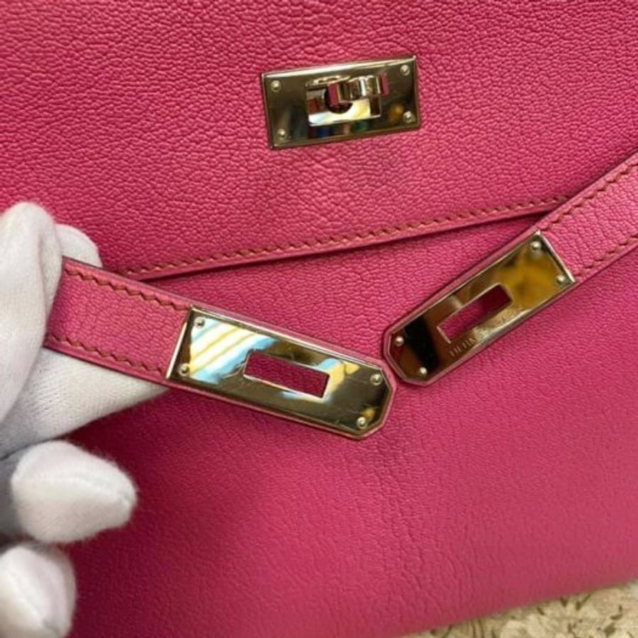 Hermes 32cm 5J Fuchsia 絕版山羊皮外縫 Kelly-4