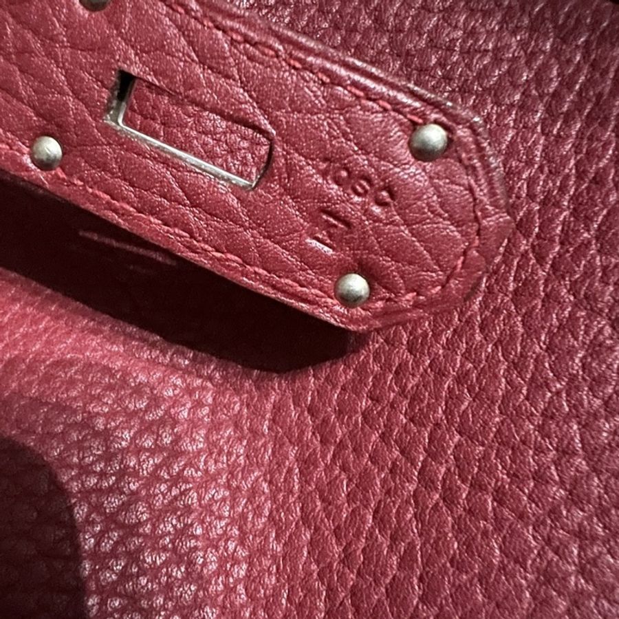 Hermes HAC Birkin 50 紅色銀扣 GD 權志龍 NIGO 同款-14
