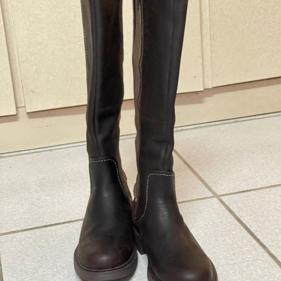 Clarks 拼色質感長靴-0