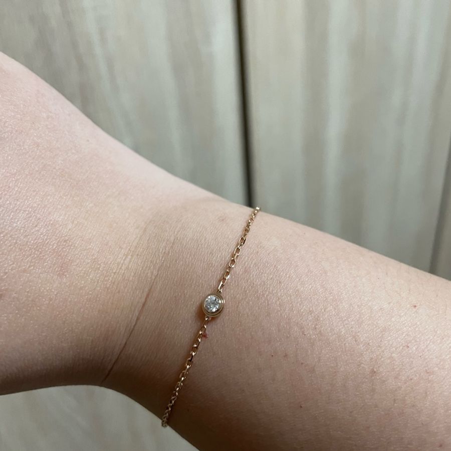 Cartier d'Amour手鍊-大型款(單鑽13分、黃k金手鍊)-4