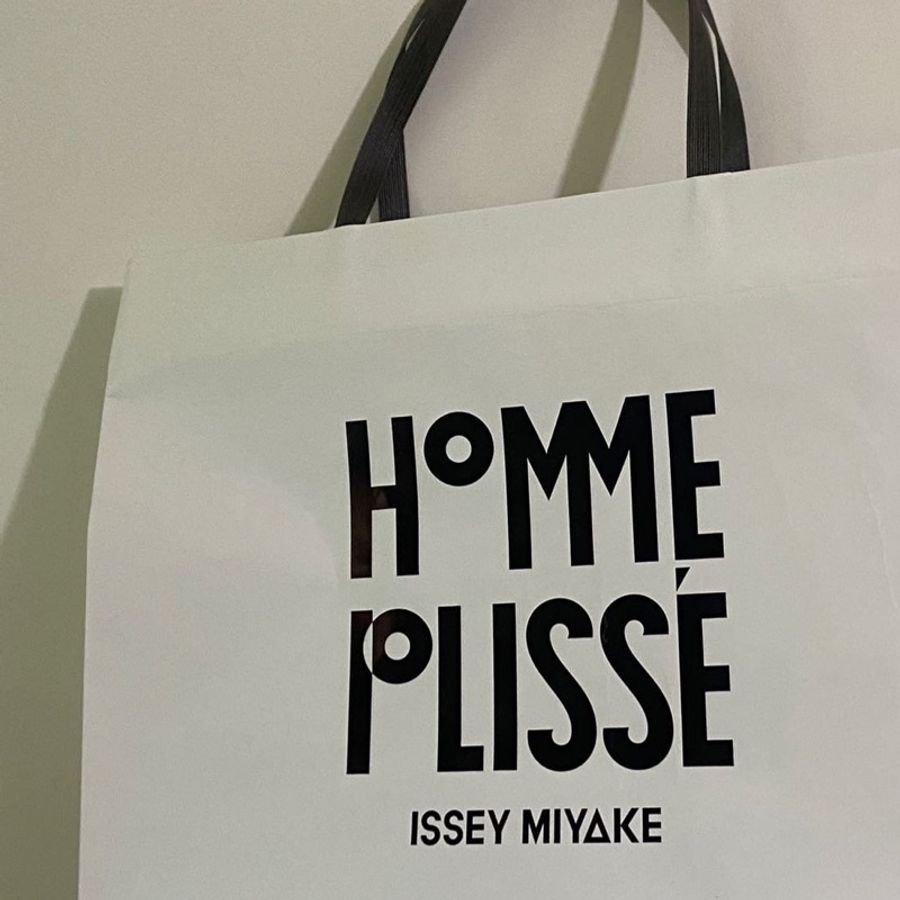 ISSEY MIYAKE HOMME PLISSE MEN綠色手繪線條皺摺縮口褲 三宅一生 HOMME PLISSÉ 尺寸3-5