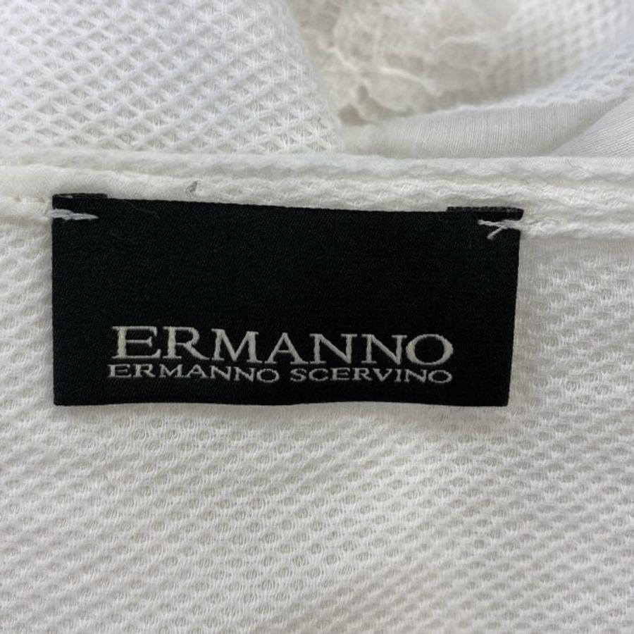 ERMANNO SCERVINO絕美的絲綿蕾絲上衣-4