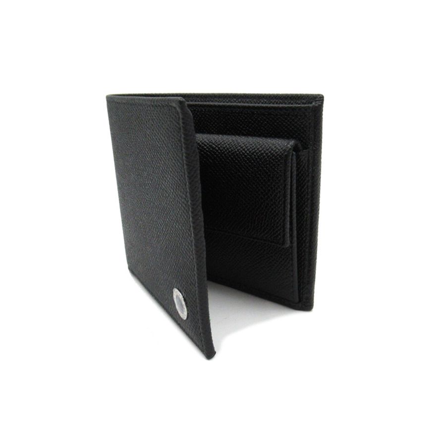 【日本直送】BVLGARI 兩折皮夾皮夾 30396 皮革黑色全新男式-2