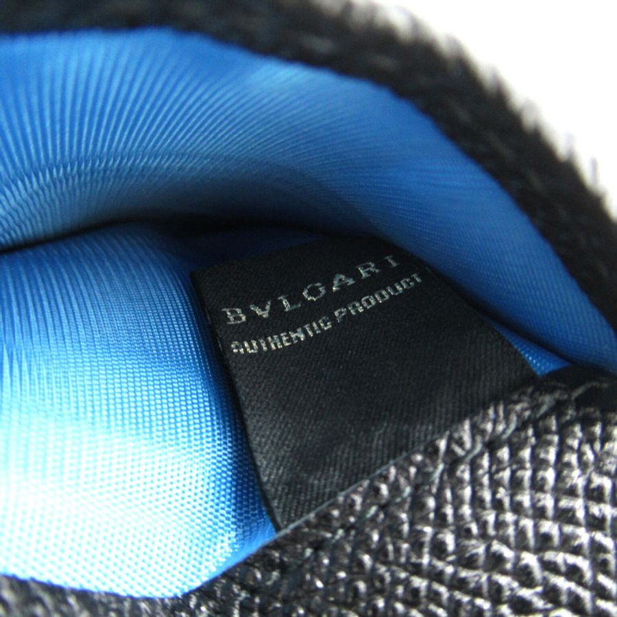 【日本直送】BVLGARI 兩折皮夾皮夾 30396 皮革黑色全新男式-10