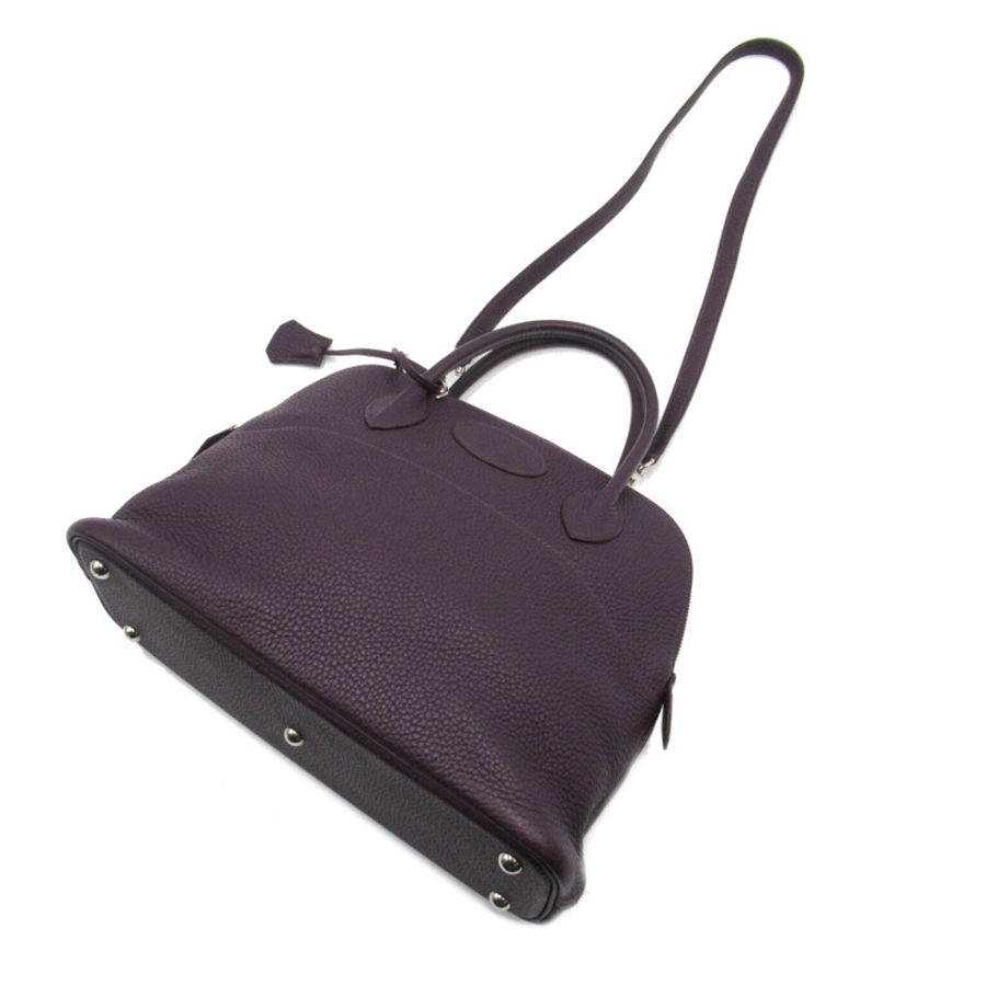 【日本直送】HERMES Bolide 31 2way 單肩手提包 Taurillon Clemence 葡萄乾 SHW 二手-4