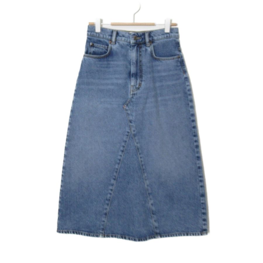 【日本直送】MAX MARA WEEKEND 牛仔半身裙 半身裙 棉質 藍色 二手女式-0