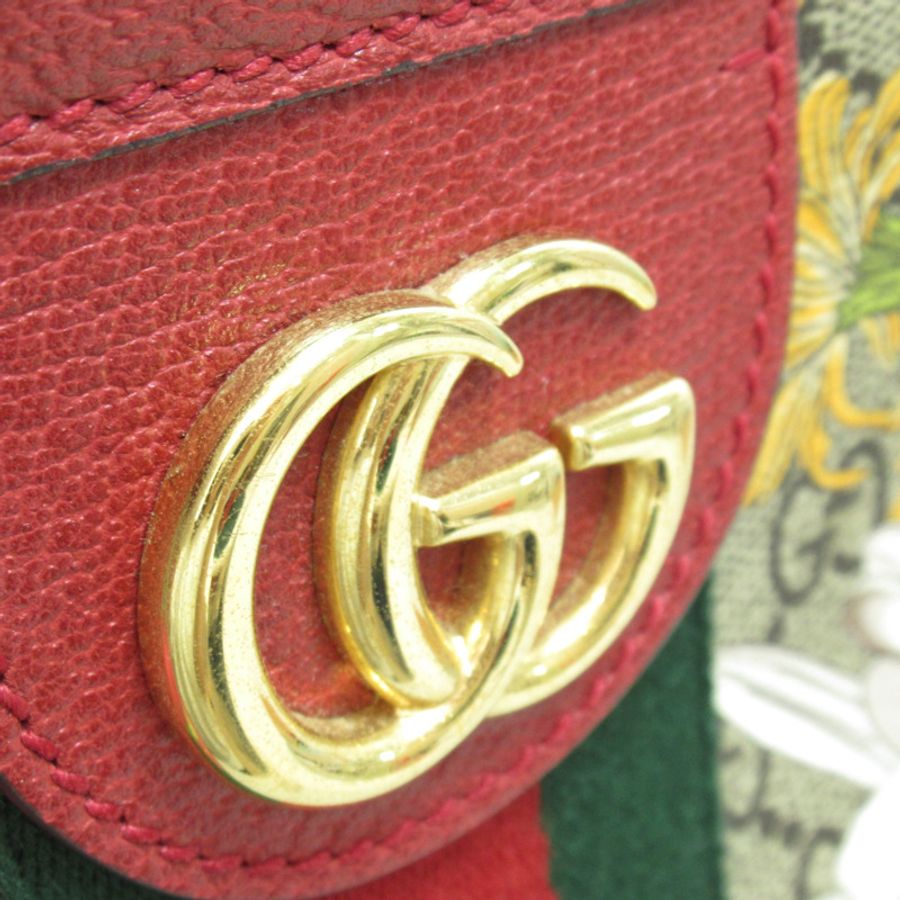 【日本直送】GUCCI GG Marmont 托特包 托特包 547947 PVC 塗層帆布皮革 紅色花卉 二手女式-10