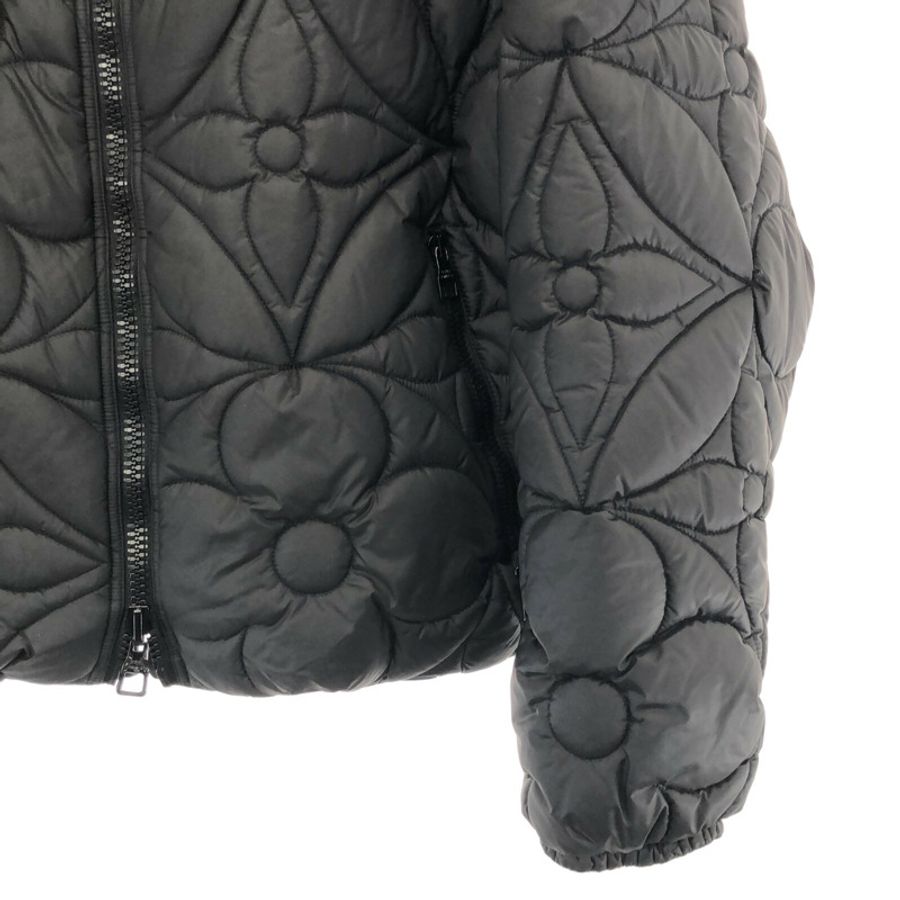 【日本直送】LOUIS VUITTON 羽絨外套聚酯纖維黑色二手女式 LV #46-3