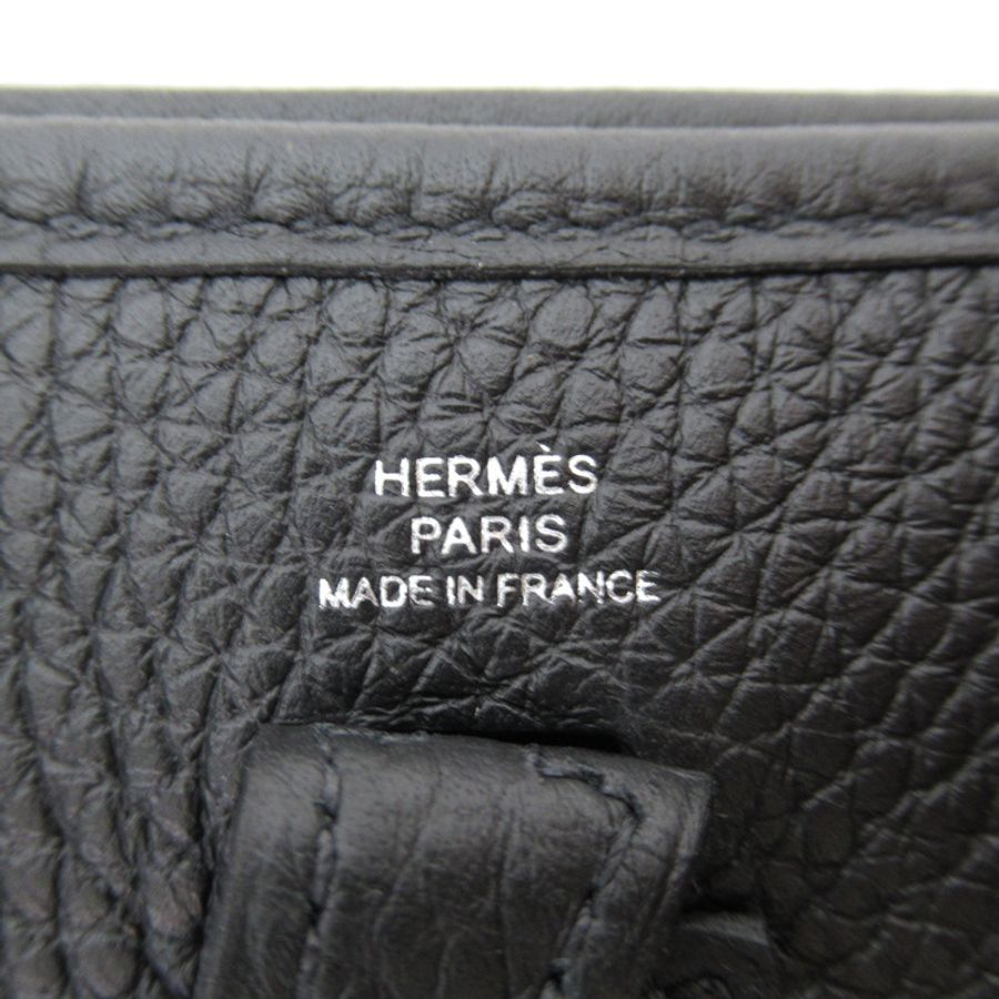 【日本直送】HERMES Evelyne TPM 單肩包 Togo 皮革黑色二手女款 U SHW 斜背包-5