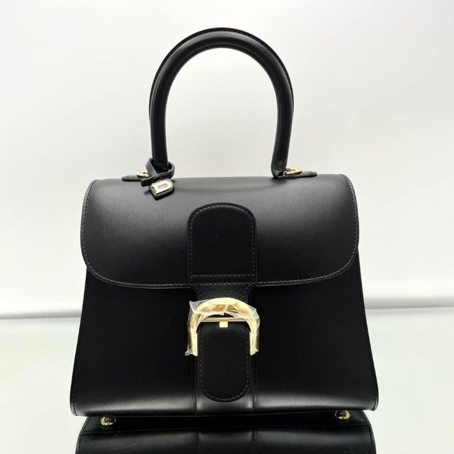 "限時降價 夏季折扣"-Delvaux Box 小牛皮 Brillant PM 包 黑色《2024季度★全新商品 》-5