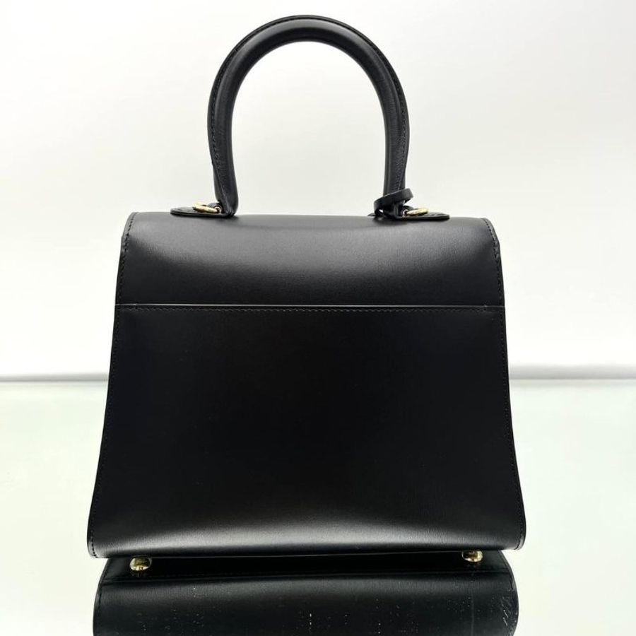 "限時降價 夏季折扣"-Delvaux Box 小牛皮 Brillant PM 包 黑色《2024季度★全新商品 》-7