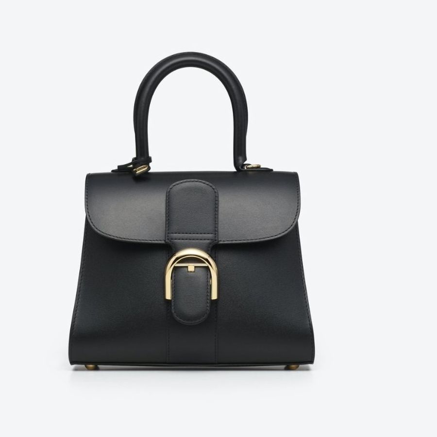 "限時降價 夏季折扣"-Delvaux Box 小牛皮 Brillant PM 包 黑色《2024季度★全新商品 》-10