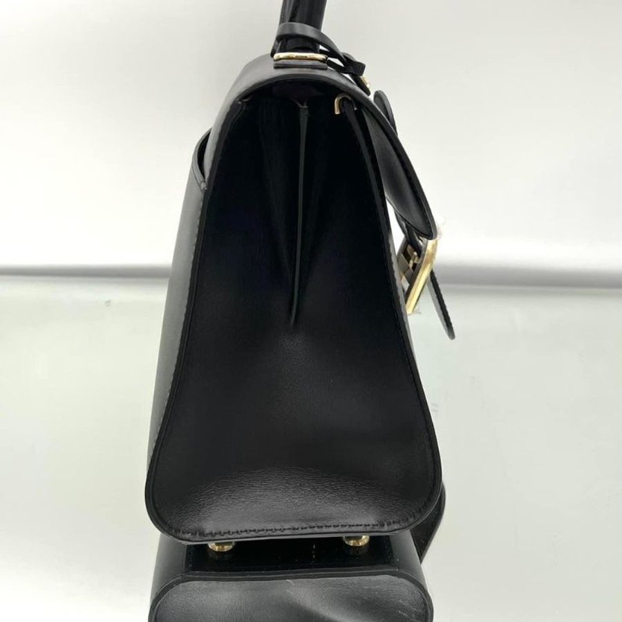 "限時降價 夏季折扣"-Delvaux Box 小牛皮 Brillant PM 包 黑色《2024季度★全新商品 》-16