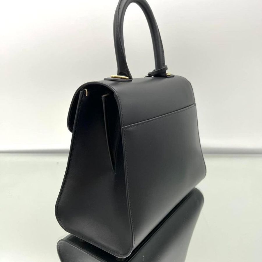 "限時降價 夏季折扣"-Delvaux Box 小牛皮 Brillant PM 包 黑色《2024季度★全新商品 》-17