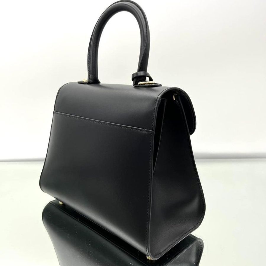 "限時降價 夏季折扣"-Delvaux Box 小牛皮 Brillant PM 包 黑色《2024季度★全新商品 》-18