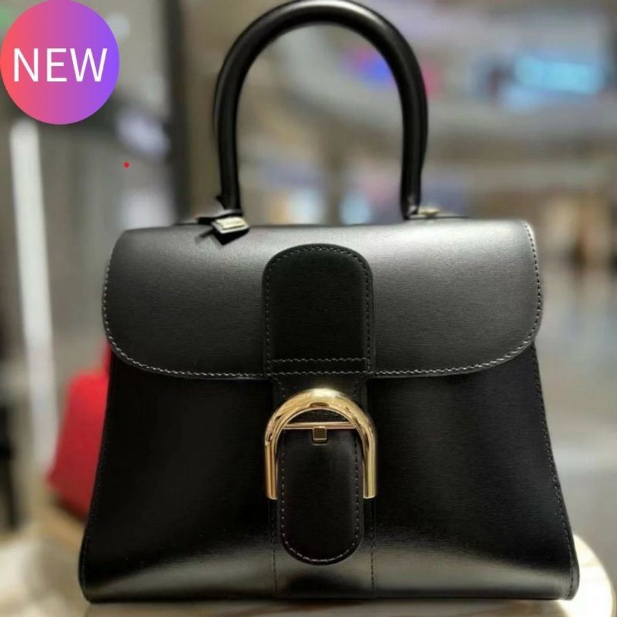 "限時降價 夏季折扣"-Delvaux Box 小牛皮 Brillant PM 包 黑色《2024季度★全新商品 》-0