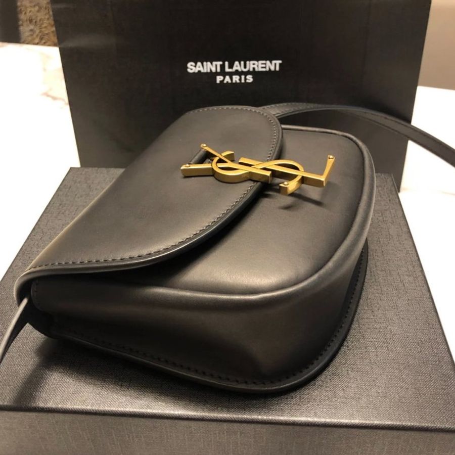 Saint Laurent YSL 619740 光滑小牛皮小款 Kaia 肩背包 黑色《佳節年終折扣》-4