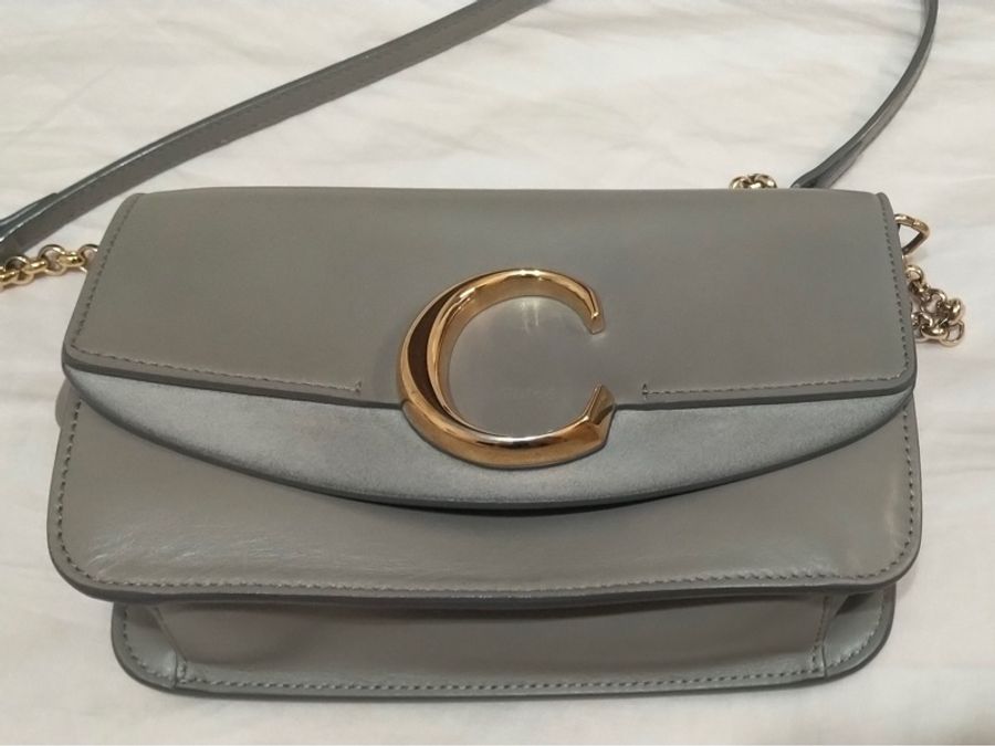 Chloe C clutch bag 大象灰-0