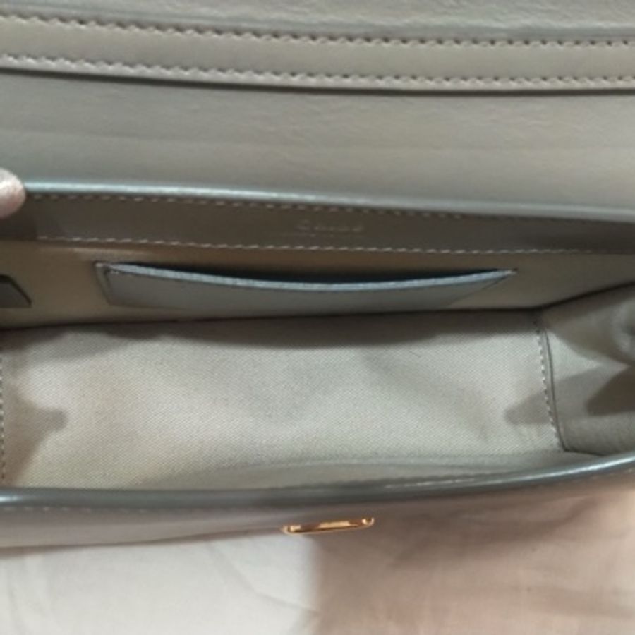 Chloe C clutch bag 大象灰-8