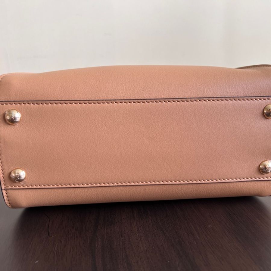 Fendi Peekaboo Calf Leather Mini size - Dark Honey-9