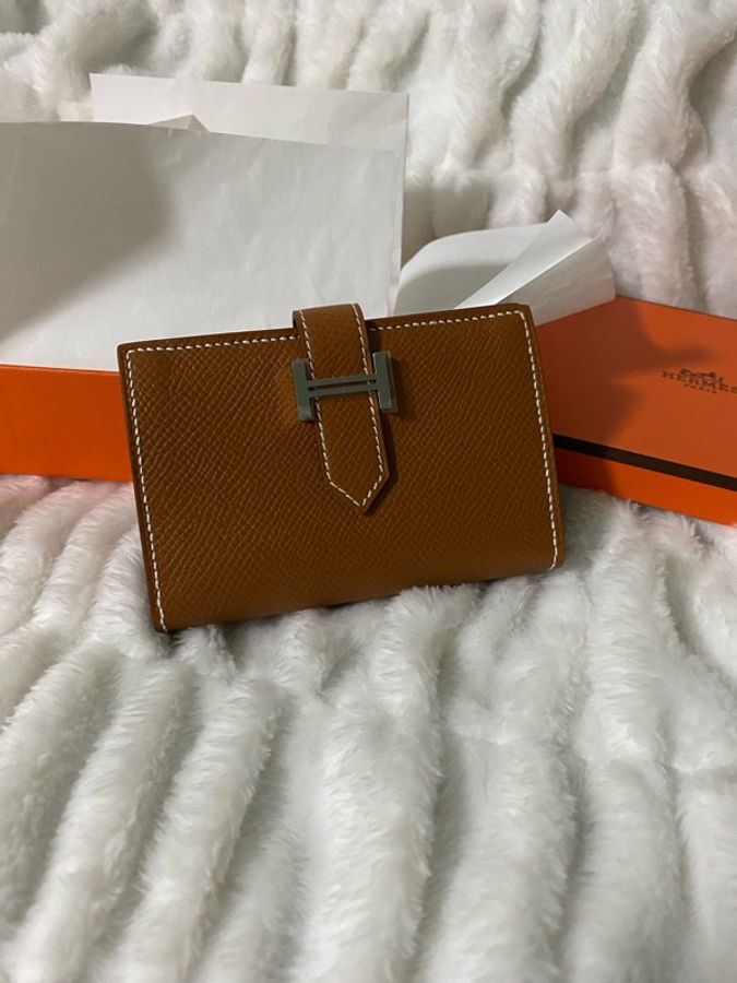 Hermes Bearn 皮夾 Card Holder 卡片包 金x銀扣-2