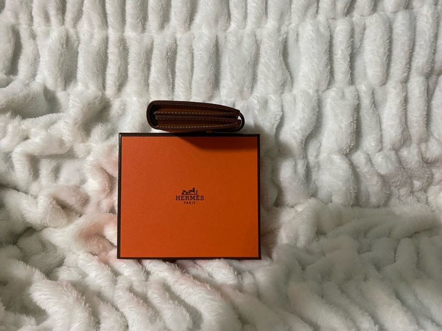 Hermes Bearn 皮夾 Card Holder 卡片包 金x銀扣-5