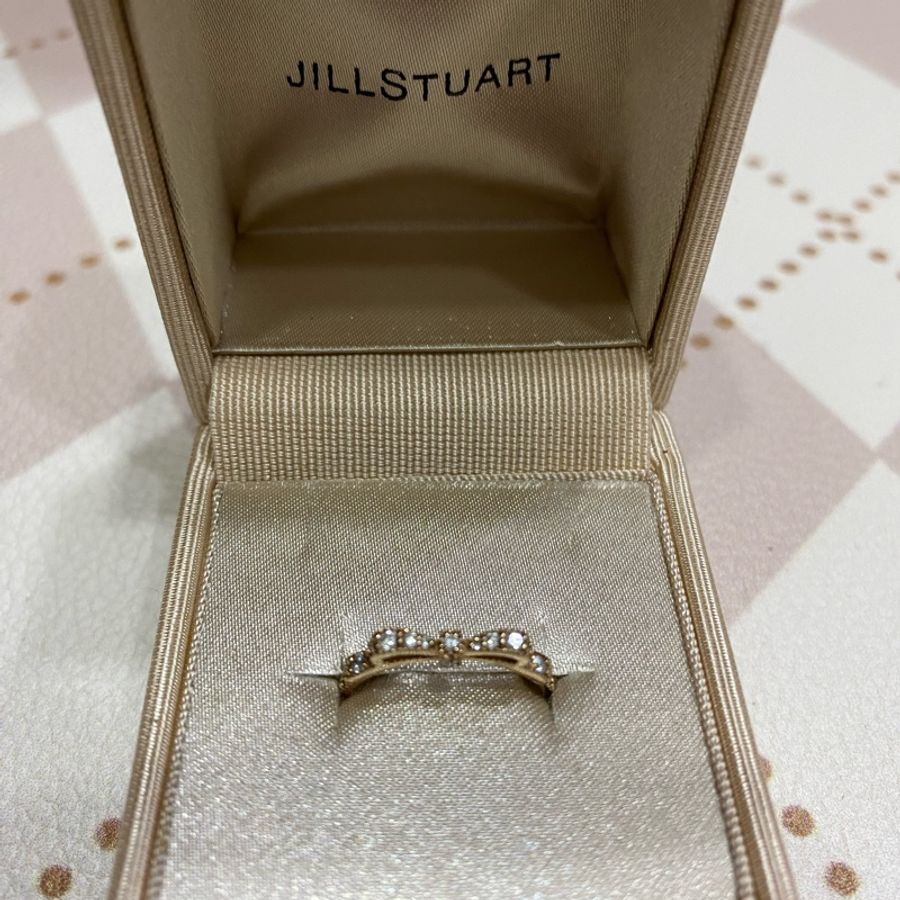 Jillstuart 18k玫瑰金 蝴蝶結鑽戒 婚戒國際戒圍11號-12
