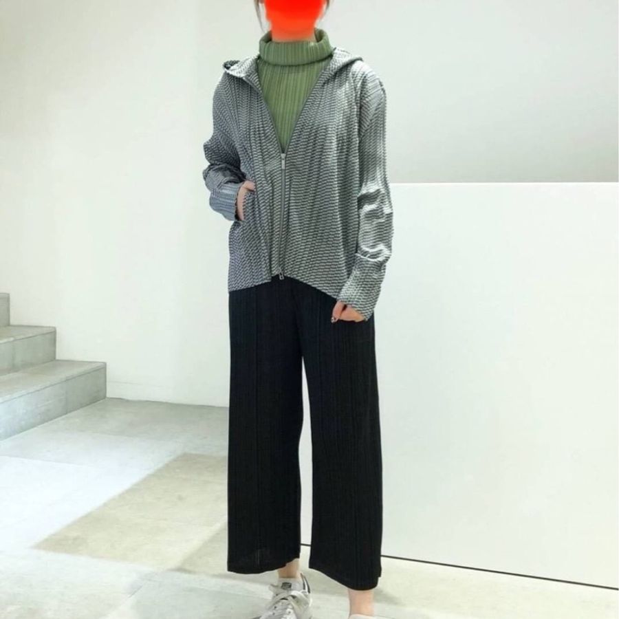 三宅一生 issey miyake me pleats please 尺寸4號 黑色皺摺褲 抓皺 經典款 基本款 長褲-0