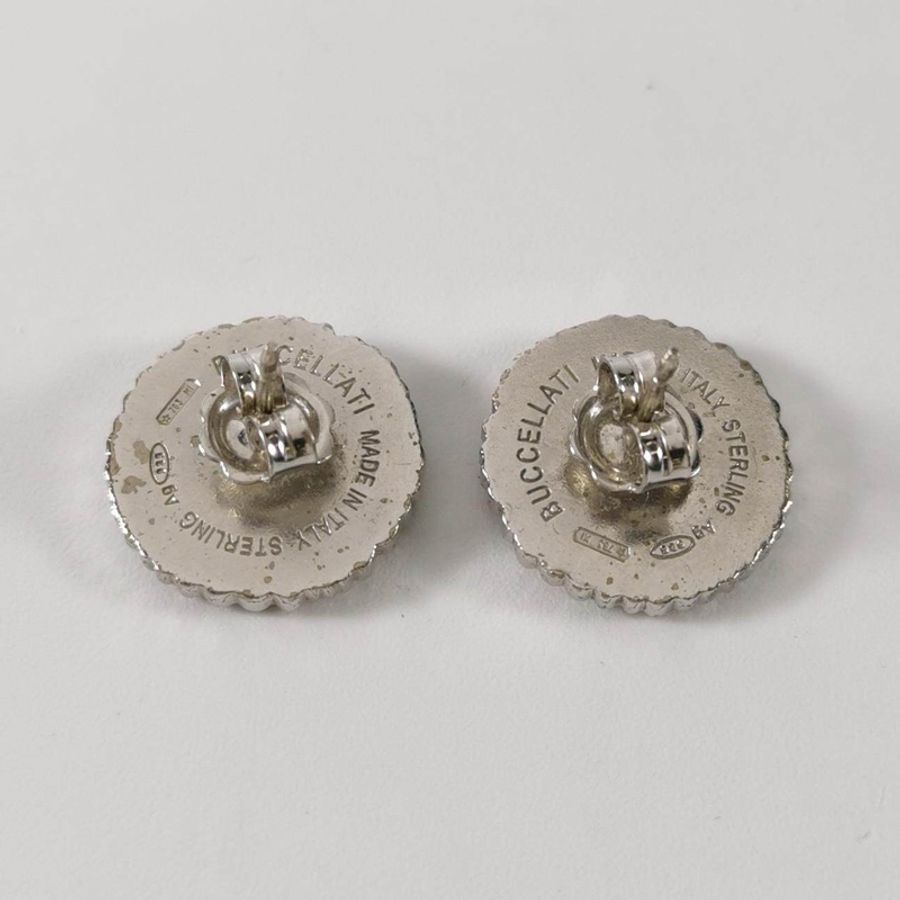 Buccellati Blossoms銀質寶石雛菊造型耳環-3