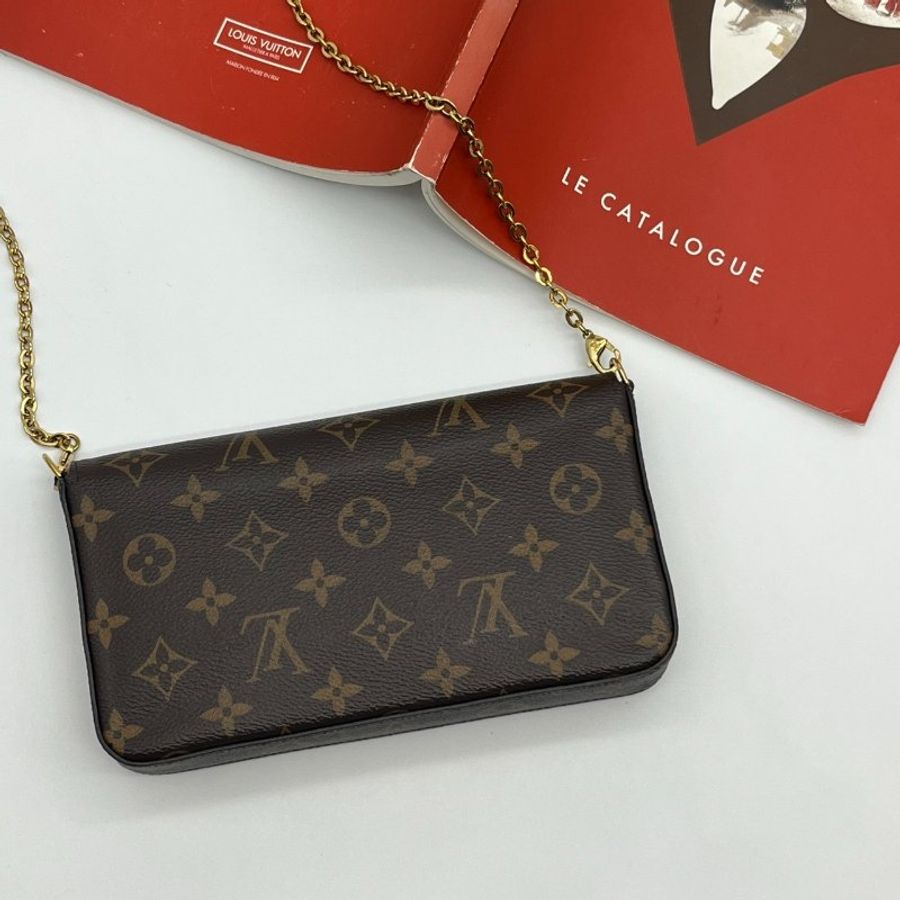 Louis Vuitton LV 老花字紋三合一鍊包/斜背包/手拿包/肩背包-1