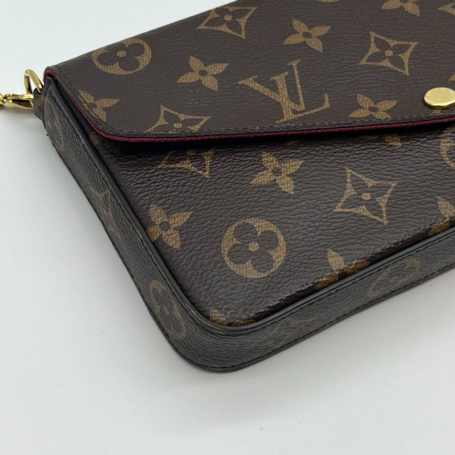 Louis Vuitton LV 老花字紋三合一鍊包/斜背包/手拿包/肩背包-2