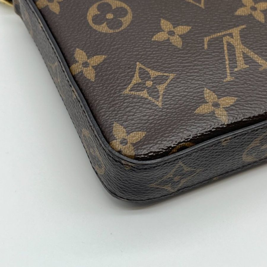 Louis Vuitton LV 老花字紋三合一鍊包/斜背包/手拿包/肩背包-4
