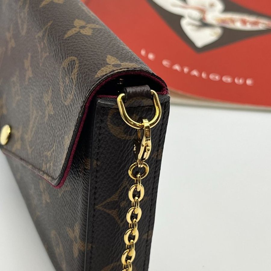 Louis Vuitton LV 老花字紋三合一鍊包/斜背包/手拿包/肩背包-7