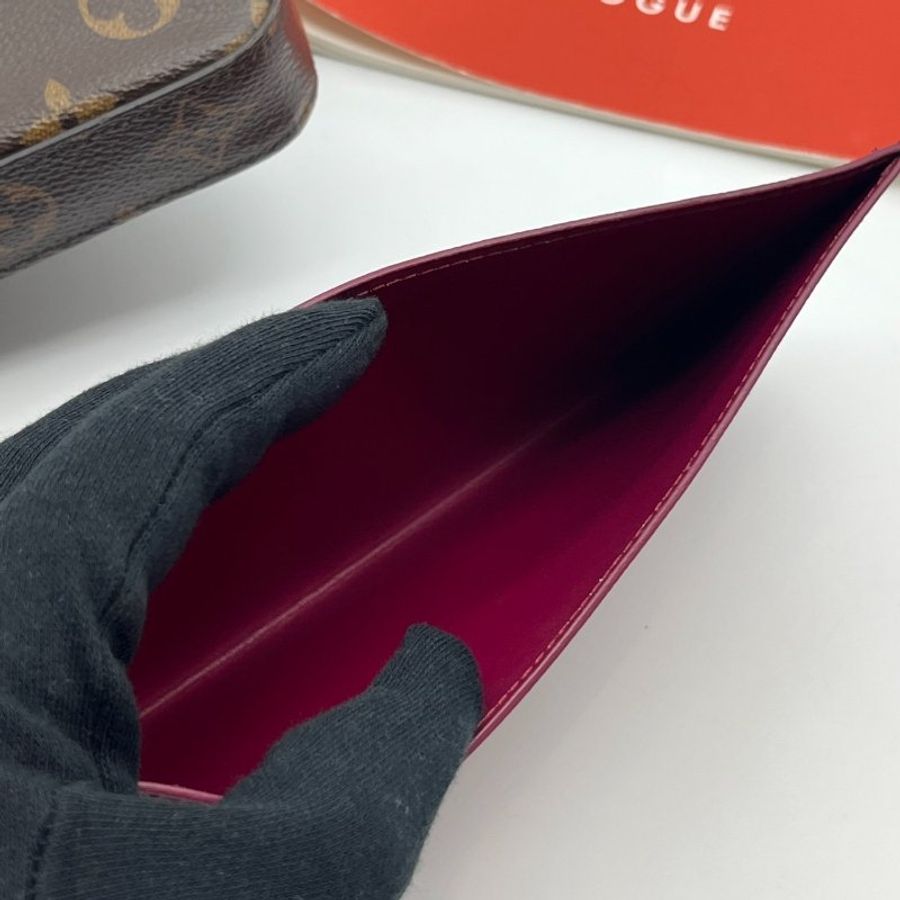 Louis Vuitton LV 老花字紋三合一鍊包/斜背包/手拿包/肩背包-10