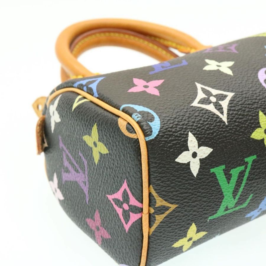 【日本直送】路易威登 Monogram Multicolor 迷你 Speedy 手提包 黑色 M92644 正品 knn048-15