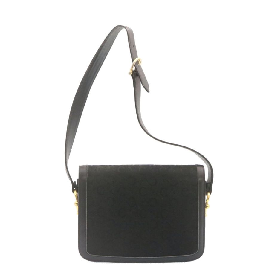 【日本直送】CELINE C Macadam 馬車圖案肩包帆布黑色金色正品 am1471g-1