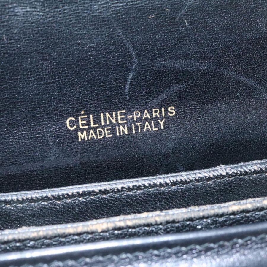 【日本直送】CELINE C Macadam 馬車圖案肩包帆布黑色金色正品 am1471g-9