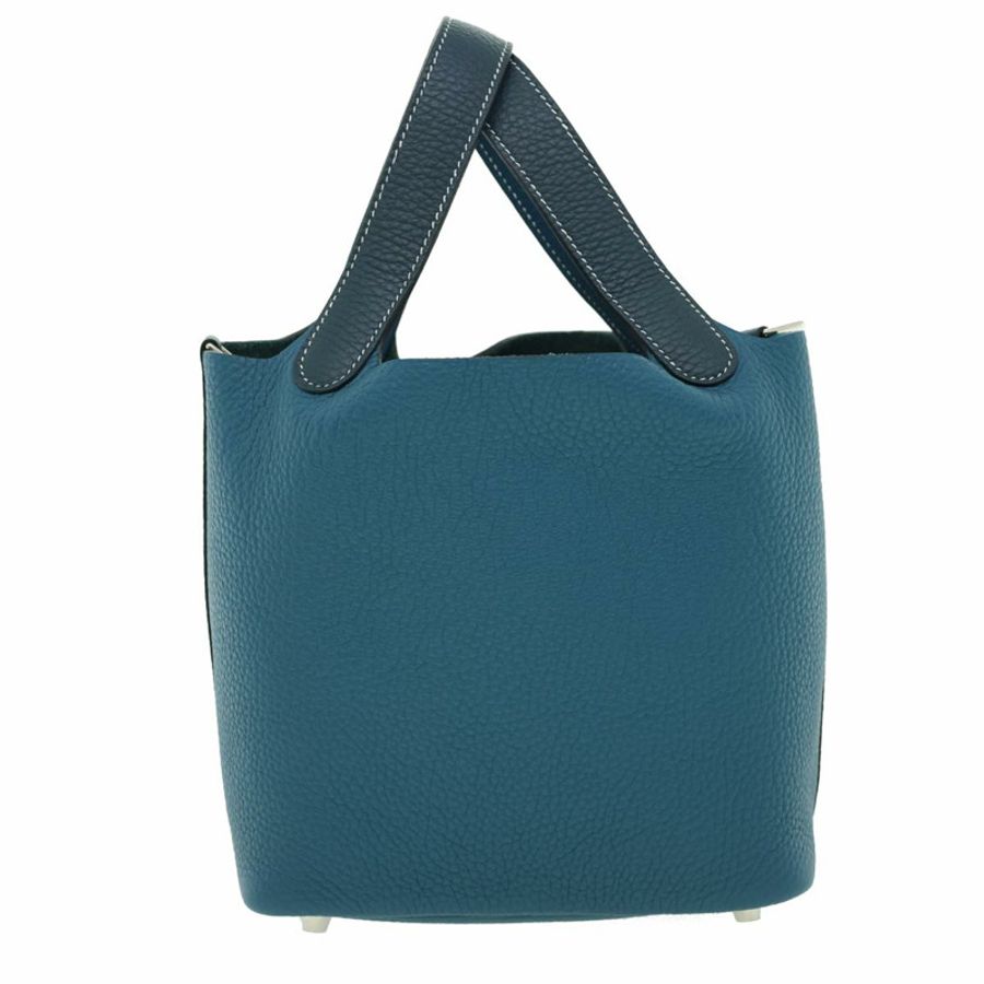 【日本直送】HERMES Picotin Rock 18 PM 手包 Taurillon Clemence 藍綠色正品 27689A-1