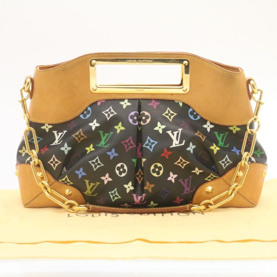 【日本直送】路易威登 Monogram 多色 Judy MM 手提包 2Way 黑色 M40256 正品 hs489-10