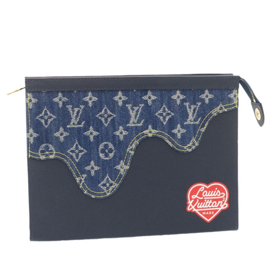 【日本直送】路易威登 Monogram 牛仔布 Drip Pochette Voyage 中號 NIGO M45961 LV 授權 28776A-0