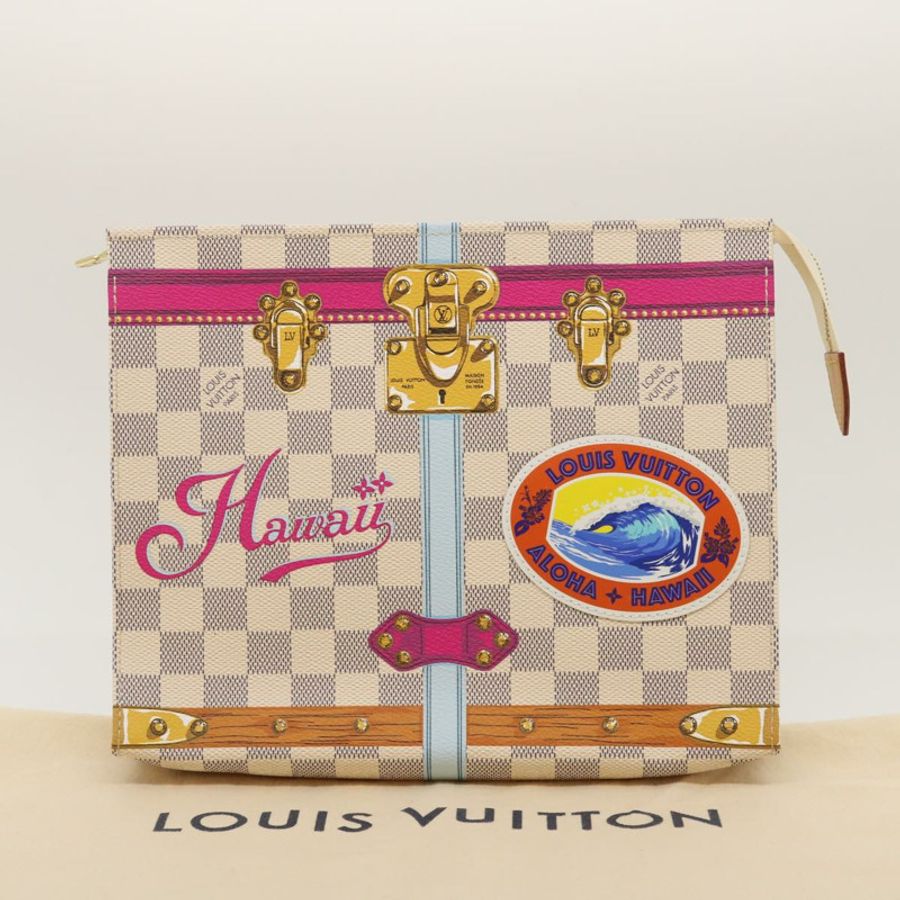 【日本直送】路易威登 Damier Azur Poche 廁所 26 袋 M41438 LV 正品 ak181-11