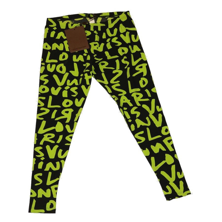 【日本直送】路易威登 Monogram 塗鴉尼龍褲,綠色/黑色,LV 正品 am2793g-0