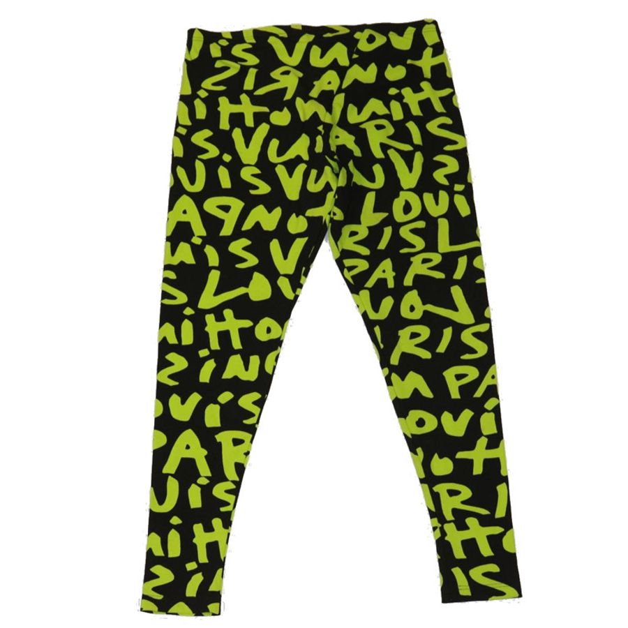 【日本直送】路易威登 Monogram 塗鴉尼龍褲,綠色/黑色,LV 正品 am2793g-2