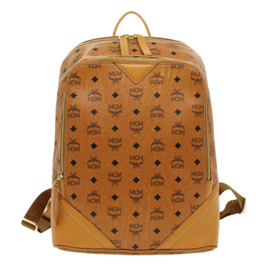 【日本直送】MCM 標誌背包 PVC 皮革 棕色 正品 ki2560-1