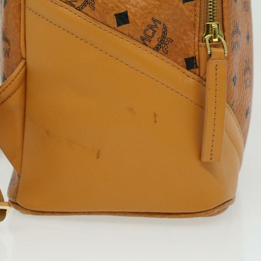 【日本直送】MCM 標誌背包 PVC 皮革 棕色 正品 ki2560-6