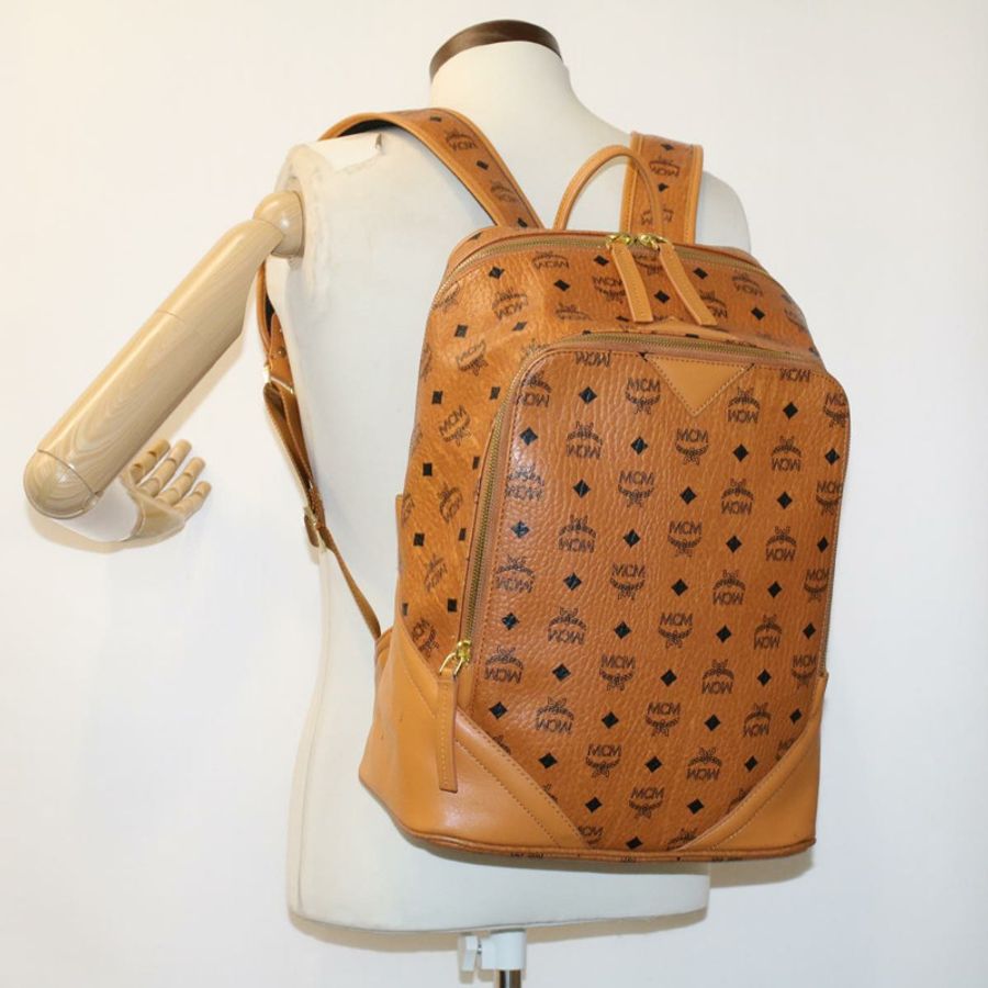 【日本直送】MCM 標誌背包 PVC 皮革 棕色 正品 ki2560-28