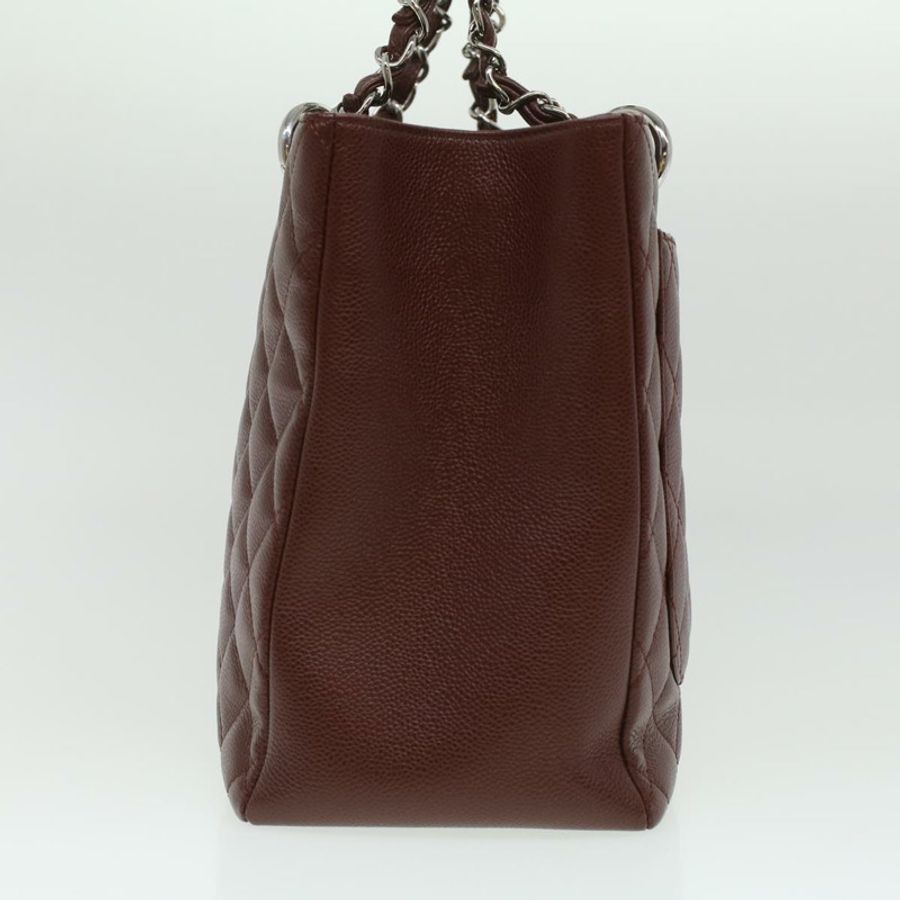 【日本直送】CHANEL GST 鏈條手提包魚子醬膚色酒紅色 CC 正品 lt729-2